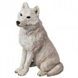 arctic white wolf figurine sandicast ms505