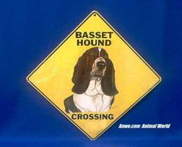 basset hound crossing sign