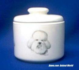 bichon frise jar porcelain
