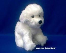 bichon frise plush stuffed animal puff ball