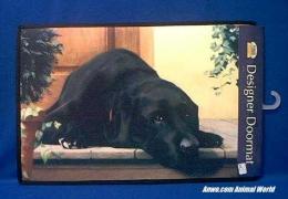 black lab door mat