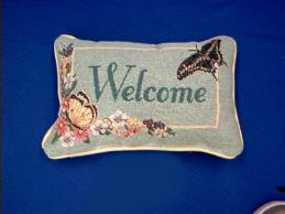 butterfly pillow welcome 