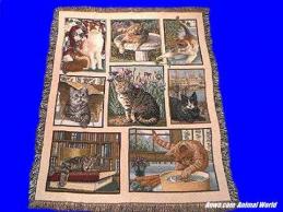 cat blanket usa 8 cats tapestry