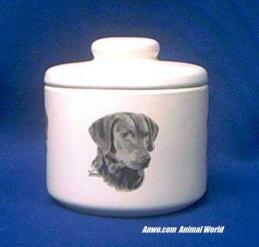 chesapeake bay retriever jar porcelain