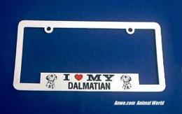 dalmatian license plate frame