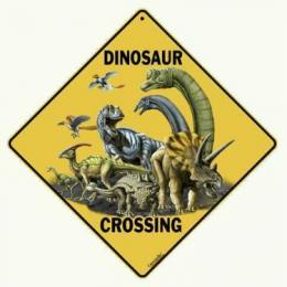 dinosaur crossing sign anwo animal world