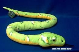 emerald tree boa snake plush stuffed animal
