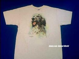 english setter t shirt face