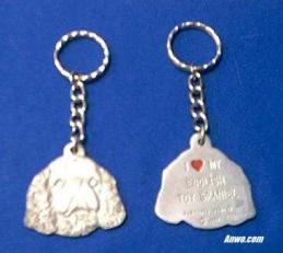 english toy spaniel keychain pewter usa