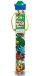 frogs turtles toy tube safari
