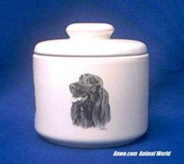 irish setter jar porcelain