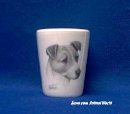 jack russell terrier shot glass