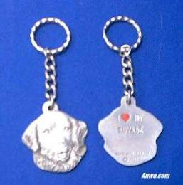 kuvasz keychain pewter