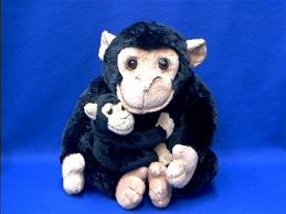 monkey stuffed animal plush adult with baby