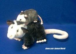 opossum plush stuffed animal mom baby