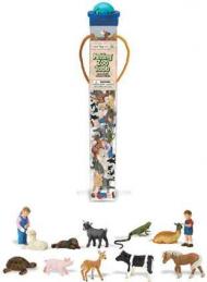 petting zoo toy tube animals