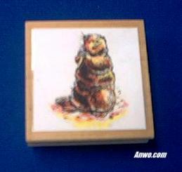 prairie dog rubber stamp