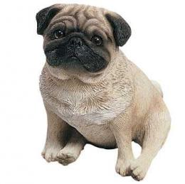 pug figurine sitting original size