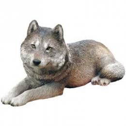 sandicast wolf figurine statue lying os300