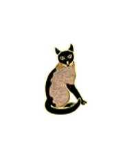 siamese cat pin brooch fine enamels