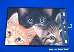tabby cat kittens doormat welcome mat
