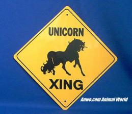 unicorn crossing sign