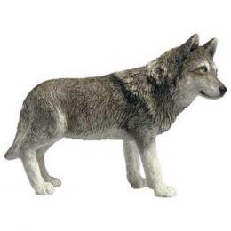 wolf figurine standing ms508
