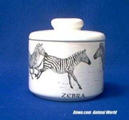 zebra jar porcelain