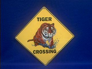tiger crossing sign