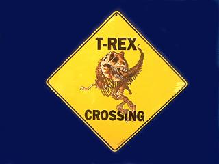 t rex crossing sign