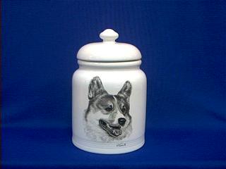 welsh corgie cookie jar