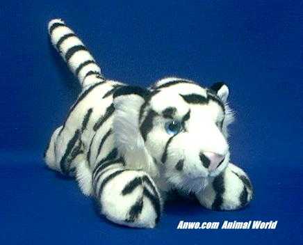 white tiger plush stuffed animal floppy