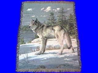 wolf throw blanket 