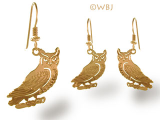 Owl Earrings Jewelry Gold French Curve Owl Earrings Jewelry Gold French Curve