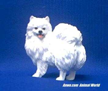 American Eskimo Figurine Hand Painted Collectible Statue