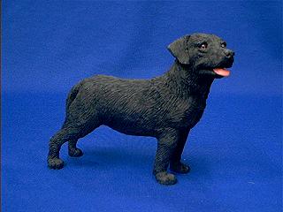 black lab dog figurine