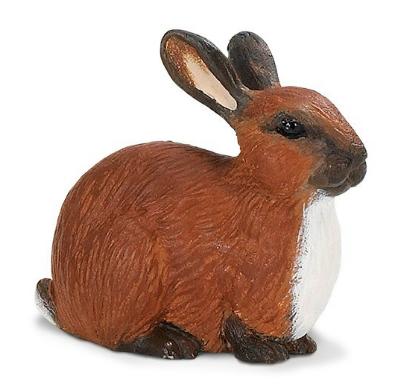 brown rabbit toy miniature replica safari