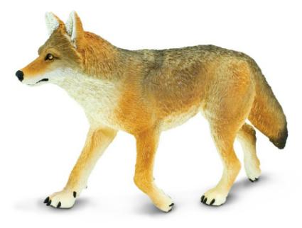 Large Coyote Toy Miniature Wildlife Wonder at Anwo.com Animal WorldÂ®.