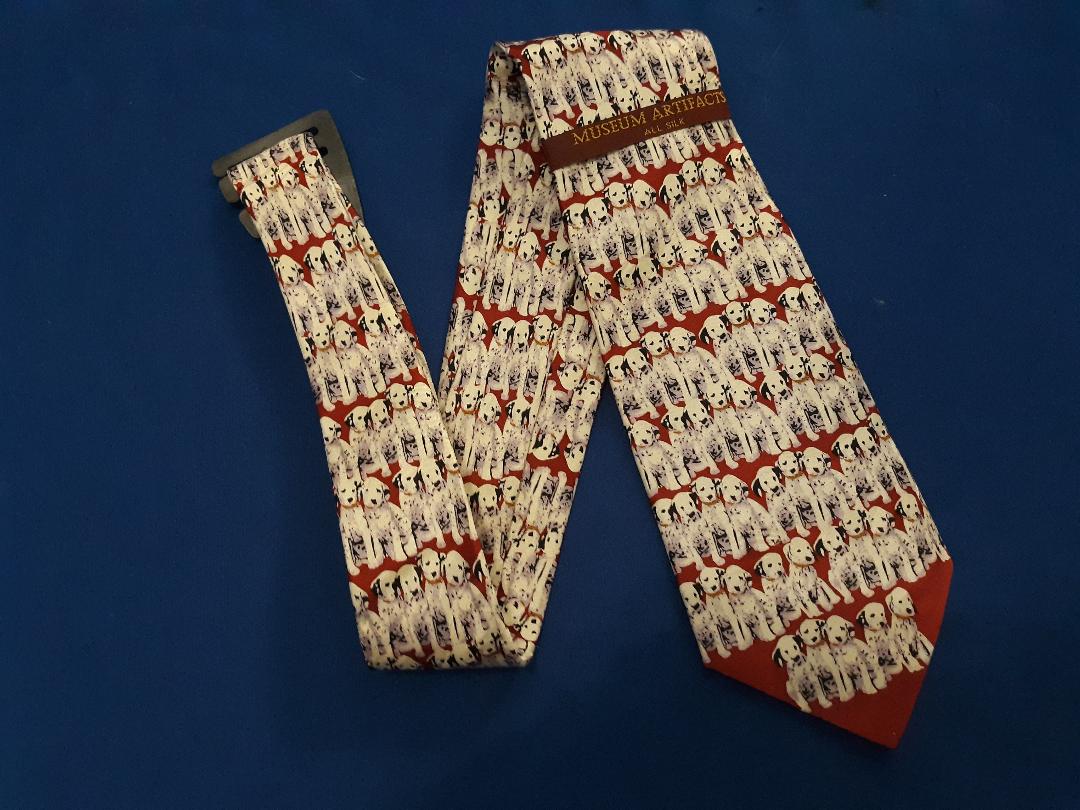 Dalmatian Necktie Puppies on Red at Anwo.com Animal World®