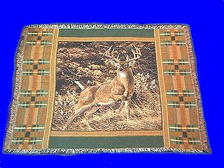 "Patriotic Deer" Luxury Queen Heavy Plush Blanket
