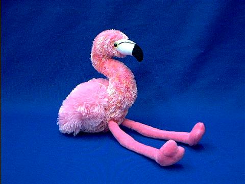 stuffed pink flamingo