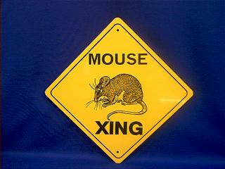 Mouse Crossing Sign USA at Animal WorldÂ®