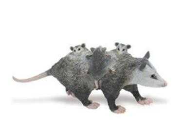 opossum stuffed animal with babies