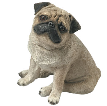 pooping pug figurine