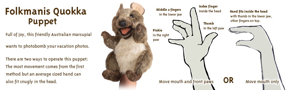 Quokka Puppet Demonstration instructions