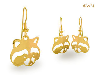 raccoon earrings