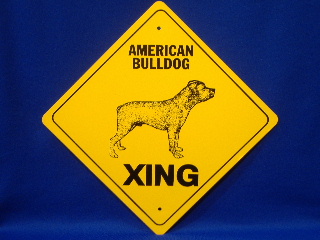 American Bulldog Crossing Sign