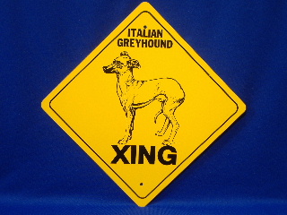 Italian Greyhound Crossing Sign