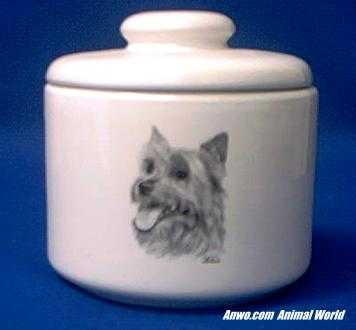australian terrier jar porcelain