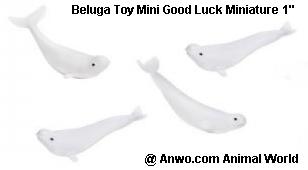 beluga whale toy mini good luck miniature